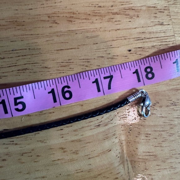 Brighton Ophelia Heart Necklace Black Braided Cord Silver-Tone Pendant 18” - Picture 5 of 5